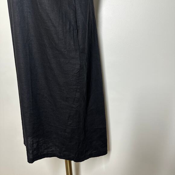 NWT Universal Standard Black Sarah Dress Linen Midi Oversized Relaxed Fit XS - Picture 7 of 11
